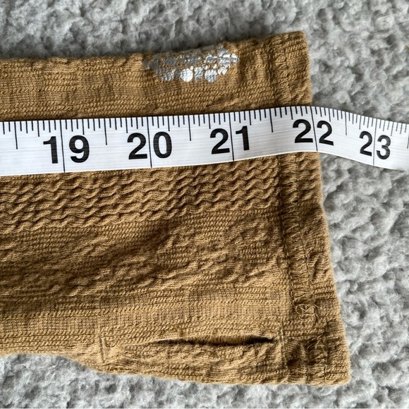 Free People Movement M Brown  Ribbed Cropped Hoodie Thumbholes Athleisure Fairy - Picture 11 of 12